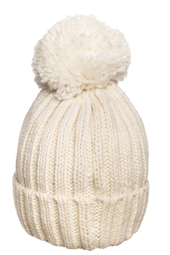 Mad Wave Bere Knit Beanie Pom-Pom Beyaz - 2