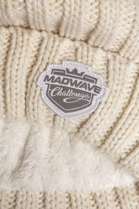 Mad Wave Bere Knit Beanie Pom-Pom Beyaz - 4