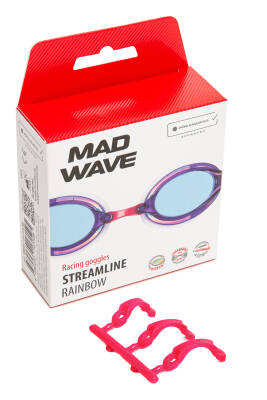 Mad Wave Racing goggles STREAMLINE Rainbow Beyaz - 4